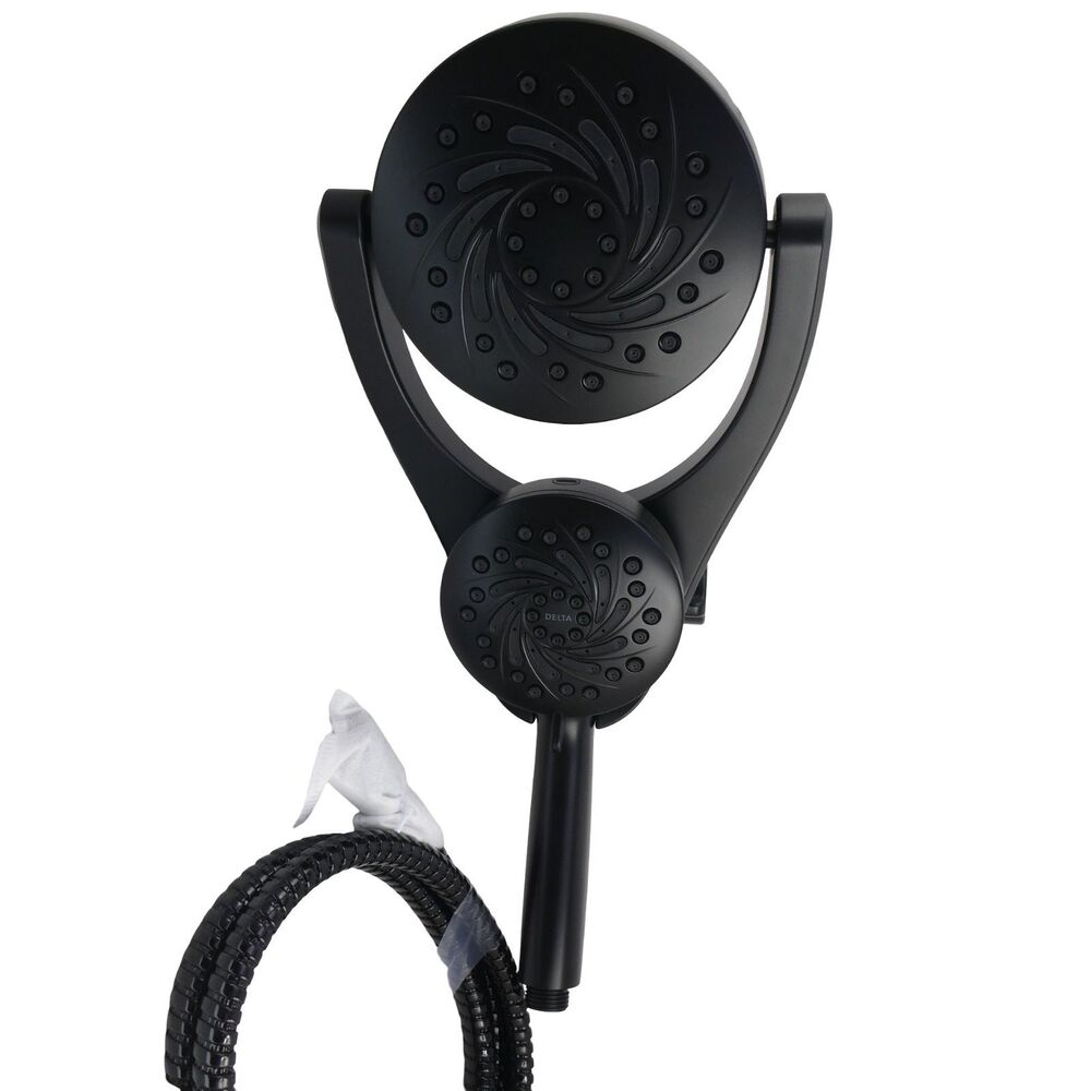 Delta 5-Setting HydroRain 2-in-1 Dual Shower Head with ProClean Spray, 75419BL